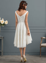 Load image into Gallery viewer, Lace With Bow(s) Dress Wedding Dresses A-Line Brooke Asymmetrical Wedding