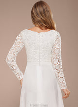 Load image into Gallery viewer, Chiffon A-Line Wedding Dress Wedding Dresses Asymmetrical Lace V-neck Karley