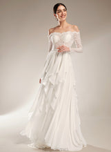 Load image into Gallery viewer, With Off-the-Shoulder Wedding Gwendolyn Wedding Dresses Ruffle Court A-Line Train Dress