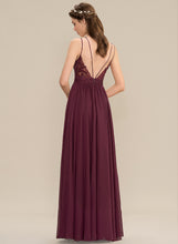 Load image into Gallery viewer, Lace With V-neck Floor-Length Prom Dresses Ruffle Ashlyn A-Line Chiffon