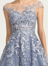 Load image into Gallery viewer, Tulle A-Line Prom Dresses Off-the-Shoulder Illusion Floor-Length Kaya Lace