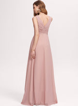 Load image into Gallery viewer, V-neck Chiffon Prom Dresses Amani Floor-Length Ruffle A-Line With