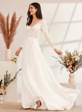 Load image into Gallery viewer, With Train Wedding Dresses Wedding V-neck Dress Gabrielle Beading A-Line Sweep