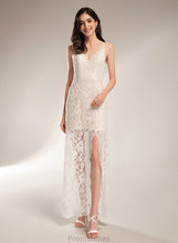 Load image into Gallery viewer, V-neck Wedding Dresses With Front Split Haley Dress Wedding Sheath/Column Floor-Length