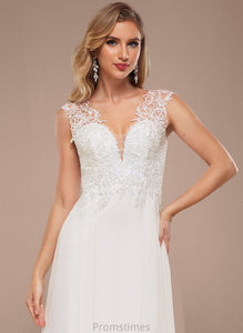 Sweep Chiffon Wedding Train V-neck Wedding Dresses Lace A-Line Dress Alani