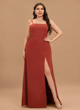 Load image into Gallery viewer, Sheath/Column With Floor-Length Neckline Split Marina Front Square Prom Dresses