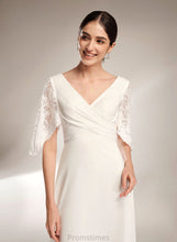 Load image into Gallery viewer, Floor-Length Dress Sheath/Column Wedding Dresses V-neck With Wedding Lace Sue