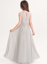 Load image into Gallery viewer, Ashlynn Pockets With Chiffon V-neck Junior Bridesmaid Dresses Floor-Length A-Line