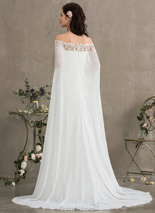 Sheath/Column Wedding Dresses Train Wedding Chiffon Alexus Dress Court