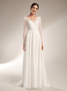 Wedding Sweep Deja V-neck Train Wedding Dresses Dress A-Line