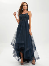 Load image into Gallery viewer, With Asymmetrical Scoop Sequins Adison Tulle Ball-Gown/Princess Neck Prom Dresses Lace