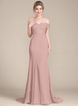 Load image into Gallery viewer, Court Sequins Chiffon Anne Off-the-Shoulder With Train Prom Dresses Lace Trumpet/Mermaid