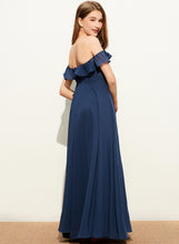 Load image into Gallery viewer, Yoselin A-Line Chiffon Junior Bridesmaid Dresses Off-the-Shoulder Floor-Length