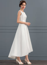 Load image into Gallery viewer, Asymmetrical Wedding Dresses Wedding Esmeralda A-Line Satin Dress Square