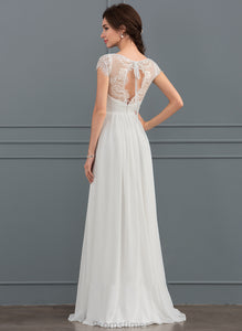 V-neck Wedding Dresses Dress A-Line Lace Rachel With Wedding Floor-Length Chiffon Ruffle