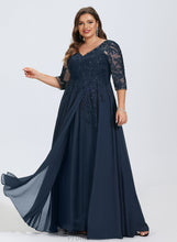 Load image into Gallery viewer, Sara A-Line Prom Dresses Chiffon With Floor-Length Sequins Lace V-neck