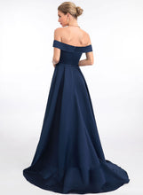 Load image into Gallery viewer, Gracelyn Satin Asymmetrical Ball-Gown/Princess Prom Dresses Off-the-Shoulder