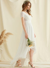 Load image into Gallery viewer, A-Line V-neck Wedding Erin Asymmetrical Wedding Dresses Dress Chiffon Lace