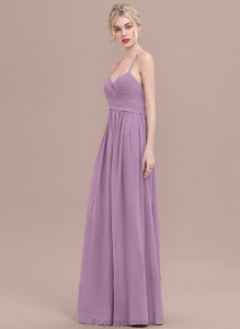 Sweetheart With Ruffle A-Line Jordyn Chiffon Prom Dresses Floor-Length