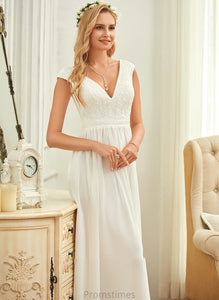 V-neck Dress Tatiana Floor-Length Chiffon Lace Wedding Wedding Dresses A-Line