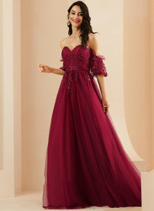 Sweep Sequins Julia Prom Dresses Ball-Gown/Princess Sweetheart Train Tulle With