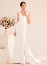 Load image into Gallery viewer, Train Trumpet/Mermaid Wedding Dresses Wedding V-neck Dress Ashlyn Lace With Court