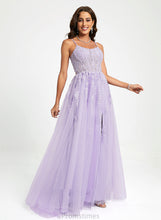 Load image into Gallery viewer, Scoop Sequins Train Tulle With Neck Ball-Gown/Princess Lace Sweep Prom Dresses Rebecca