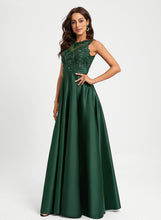 Load image into Gallery viewer, Floor-Length Prom Dresses Lace Scoop Sequins Jamya Ball-Gown/Princess With Neck Satin