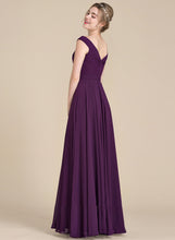 Load image into Gallery viewer, A-Line Kaiya Floor-Length Off-the-Shoulder With Prom Dresses Ruffle Chiffon