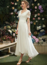 Load image into Gallery viewer, With Wedding Dresses Hadley Dress Wedding Lace Asymmetrical V-neck A-Line