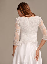 Load image into Gallery viewer, Pockets Wedding Mattie Neck A-Line Tea-Length Wedding Dresses With Dress Scoop