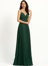 Load image into Gallery viewer, V-neck Prom Dresses A-Line Floor-Length Jasmine With Pleated