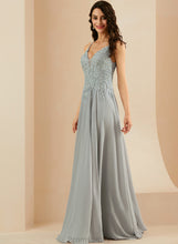 Load image into Gallery viewer, Marely Prom Dresses Lace Split With V-neck Sequins Front Chiffon A-Line Floor-Length