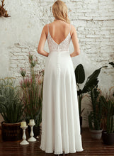 Load image into Gallery viewer, Wedding Split A-Line Wedding Dresses Floor-Length V-neck Ashlyn Dress With Front