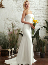 Load image into Gallery viewer, Wedding Sweep Marin Trumpet/Mermaid Strapless Dress Train Wedding Dresses