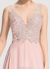 Load image into Gallery viewer, A-Line With Mariah Beading Prom Dresses V-neck Floor-Length Chiffon Sequins