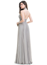 Load image into Gallery viewer, Pleated Taylor Floor-Length Chiffon Halter With A-Line Prom Dresses