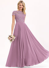 Load image into Gallery viewer, Lace With A-Line Chiffon Scoop Floor-Length Neck Kinsley Prom Dresses Pockets