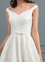 Load image into Gallery viewer, Lace With Bow(s) Dress Wedding Dresses A-Line Brooke Asymmetrical Wedding