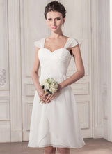 Load image into Gallery viewer, Knee-Length Sweetheart A-Line Ruffle Diana Dress With Wedding Wedding Dresses Chiffon