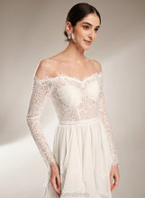 Load image into Gallery viewer, With Off-the-Shoulder Wedding Gwendolyn Wedding Dresses Ruffle Court A-Line Train Dress