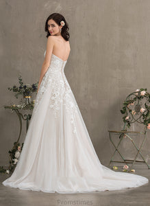 Train Wedding Dress Ball-Gown/Princess Sweetheart Tulle Wedding Dresses Carleigh Court