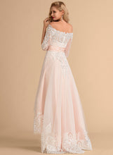 Load image into Gallery viewer, Wedding Tulle Dress A-Line Asymmetrical Wedding Dresses Lace With Sequins Jaslene Satin