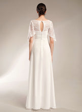 Load image into Gallery viewer, Floor-Length Dress Sheath/Column Wedding Dresses V-neck With Wedding Lace Sue