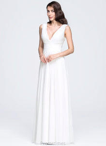 Dress Wedding Dresses V-neck Stephanie With Chiffon Wedding Floor-Length A-Line Ruffle