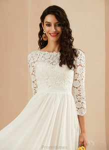 Dress Lace Train Sweep A-Line With Azaria Wedding Wedding Dresses