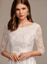 Load image into Gallery viewer, Pockets Wedding Mattie Neck A-Line Tea-Length Wedding Dresses With Dress Scoop