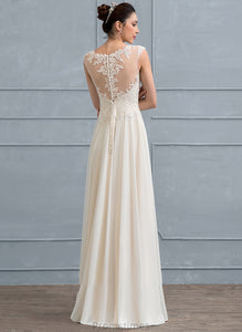 Sequins With A-Line Chiffon Wedding Dresses Dress Wedding Floor-Length Beading Alina