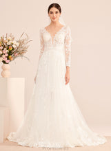 Load image into Gallery viewer, Train Dress Sequins Gwen With A-Line Wedding Dresses V-neck Court Wedding Beading