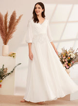 Load image into Gallery viewer, V-neck A-Line Wedding Dress Wedding Dresses Shaylee Lace Floor-Length With